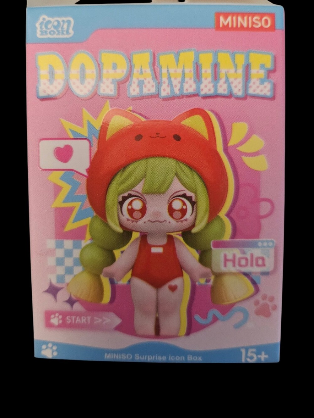 MINISO Dopamine Hola girl in Cat costume figures- Choclate and Ginger